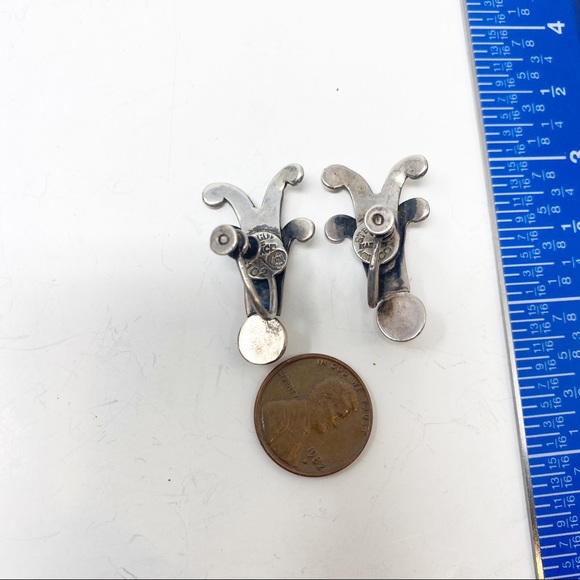 181 Vintage Margot de Taxco silver knot earrings, 5102 - Picture 4 of 8
